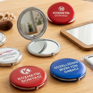 Promosyon ayna logo baskılı cep aynası ve makyaj aynası modelleri