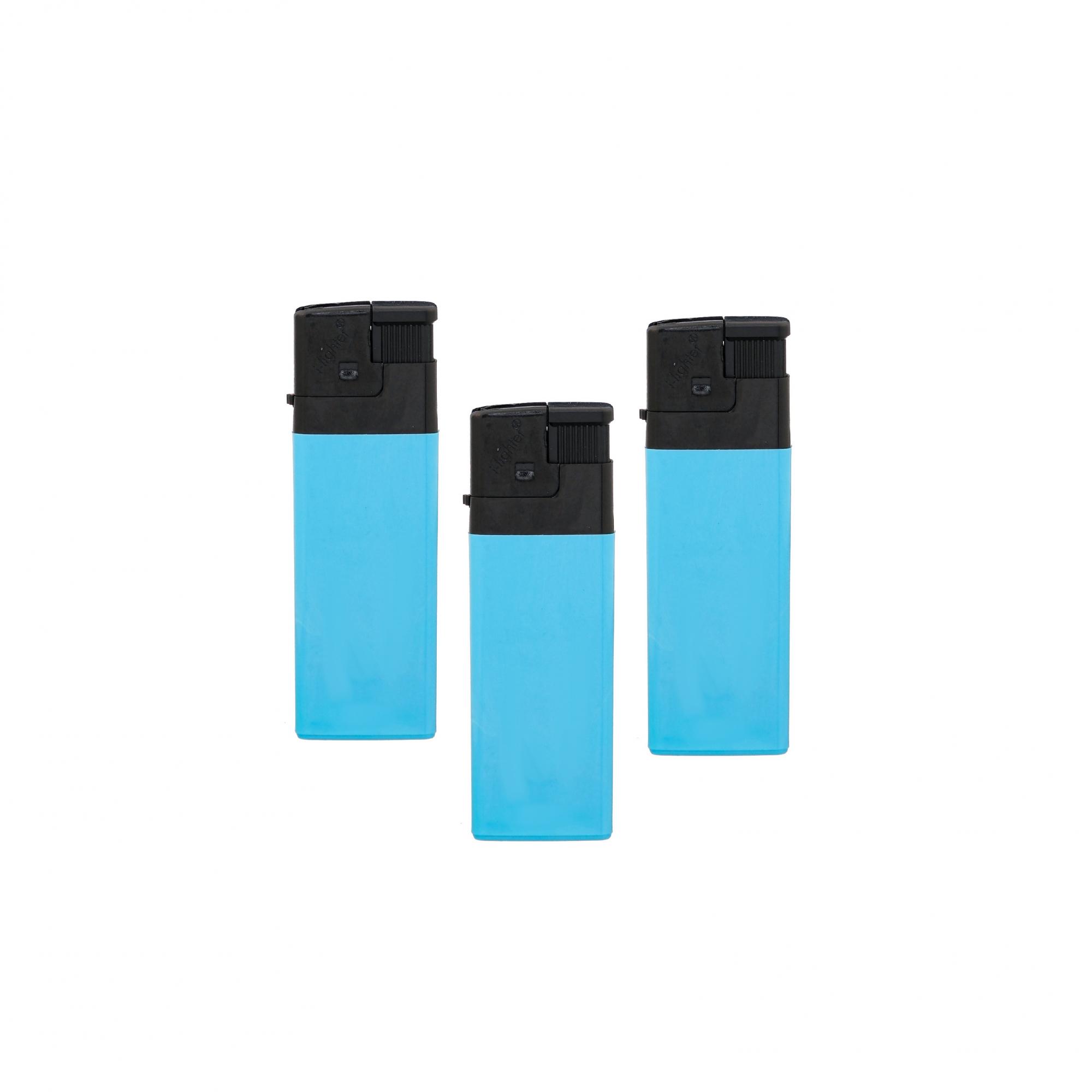 lighter-manyetolu-promosyon-cakmak-1 7,5 cm x 2,5 cm boyutlarında turkuaz renk manyetolu promosyon çakmak genel görünümü.
