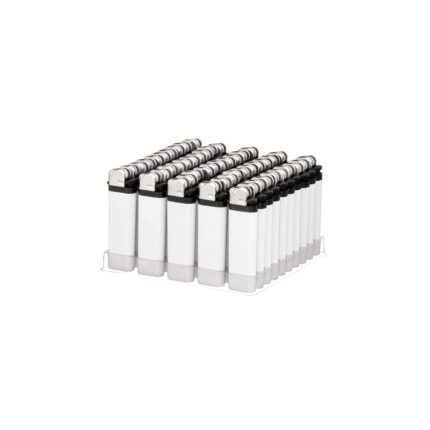Tokai promosyon çakmak gövdesi üzerinde 5 cm x 1,5 cm genişliğinde UV ve tampon baskı alanı detayı.